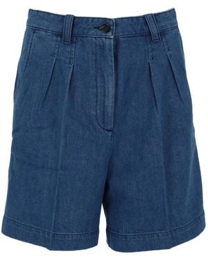 A.P.C. Nola Shorts Mit Falten - Blau