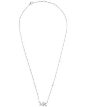 Djula Collar Barbelé Con Diamantes - Blanco