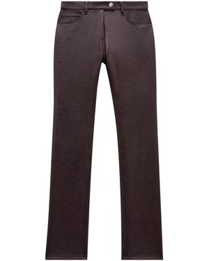 Courreges Slim-Cut Vinyl Trousers - Blue
