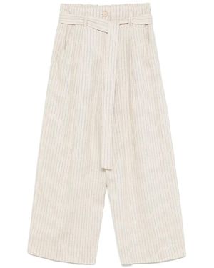 MOUTAKI Pantalones a rayas - Blanco