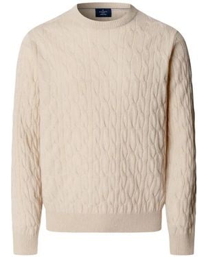 Hackett Cable-Knit Crew-Neck Sweater - Natural