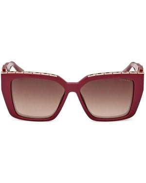 GUESS EYEWEAR Logo-Plaque Square-Frame Sunglasses - Pink