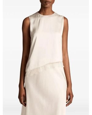 Vince Lace-Trim Asymmetric Top - Natural