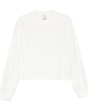 CASABLANCA Logo-Embroidered Crew-Neck Sweater - White