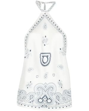 Ferragamo Paisley-Print Top - White