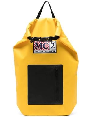 MC2 Saint Barth Logo-Patch Buckle-Fastening Backpack - Yellow