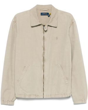 Polo Ralph Lauren Light Poplin Jacket With Elasticated Cuffs And Hem - Natural