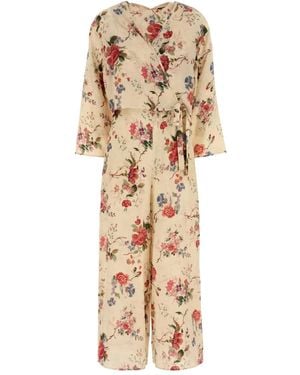 Weekend by Maxmara Gewickelter Playsuit mit Blumen - Natur