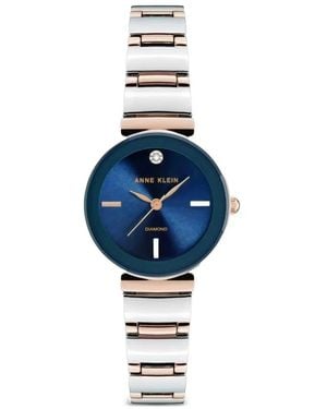 Anne Klein Classic Diamond 28Mm Watch - Blue