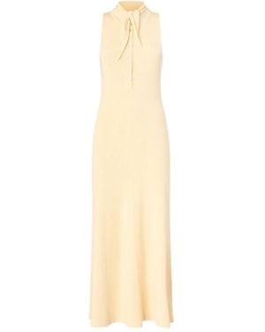 Pinko Robe Mi-Longue Escursione À Col Noué - White