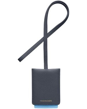 Maison De Sabre Leather Id Lanyard - Blue