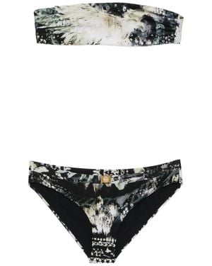 Balmain Abstract-Print Bikini - Black