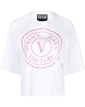 Versace Jeans Couture T-Shirt Con Stampa - Bianco