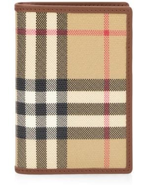 Burberry Kariertes Kartenetui - Natur