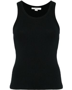 Vince Ribbed-Knit Sleeveless Tank Top - Black