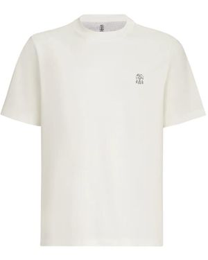 Brunello Cucinelli Crew Neck T-Shirt Off - White