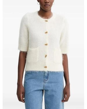 Munthe Locca Pocket Button Cardigan - White