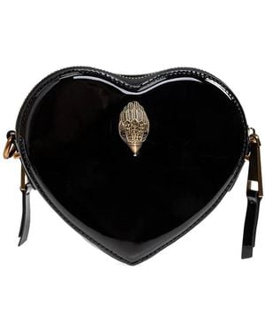 Kurt Geiger Shoreditch Heart patent-leather mini bag - Schwarz