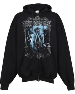 Vetements グラフィック ジップパーカー - ブラック