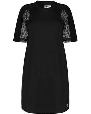 adidas Lace Insert T-Shirt Dress - Black