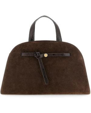 Tory Burch Romy Suede Bauletto Bag - Brown