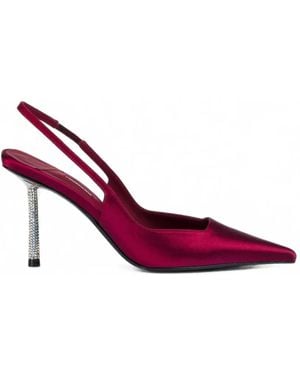 Le Silla Amelia Crystal-Embellished Slingback Pumps - Purple