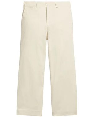 Polo Ralph Lauren Logo-Patch Straight-Leg Trousers - White