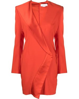 Genny Satin-Trimmed Tailored Minidress