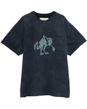 ERL Puke Pocket T-Shirt - Blue