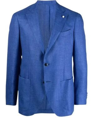 Luigi Bianchi ノッチドラペル ジャケット - ブルー