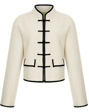 Shanghai Tang Tang Toggle-Fastening Jacket - White