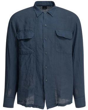 B.D. Baggies Chest-Pocket Linen Shirt - Blue