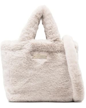 Herno Tasche Aus Faux Fur - Natur