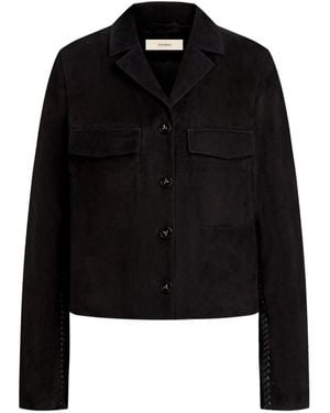 12 STOREEZ Suede Jacket - Black