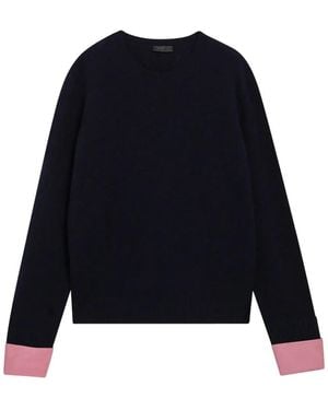 Prada Maglione Con Applicazione A Triangolo E Polsini A Strati - Blu