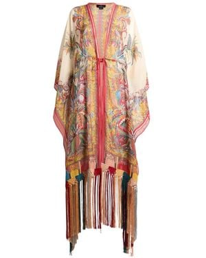 Etro Paisley-Print Fringed Midi Dress - White