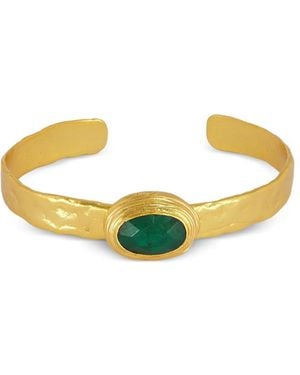 Ottoman Hands Brazalete Con Apliques De Esmeralda - Amarillo