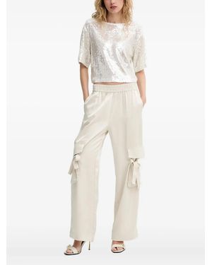 Bruuns Bazaar Sequin-embellished top - Blanco