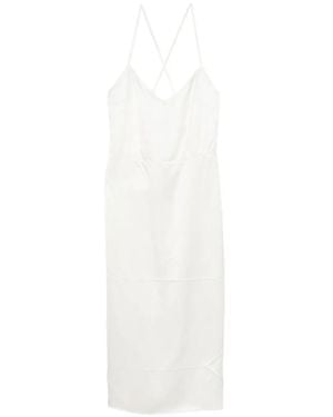N°21 V-Neck Midi Dress - White