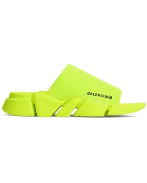 Balenciaga Speed 2.0 Logo-print Slides - Yellow