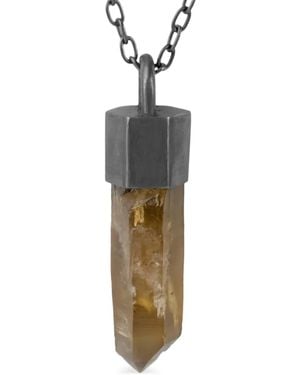 Parts Of 4 Sterling Talisman Citrine Necklace - White