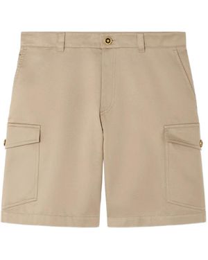 Versace Gabardine Cargo Shorts - Natural