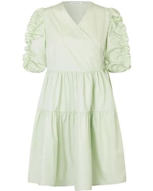 Cecilie Bahnsen Vermont Cotton Midi Dress - Green