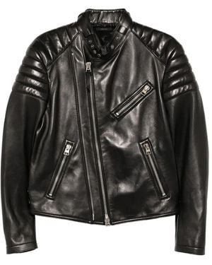 Tom Ford Leather Biker Jacket - Black