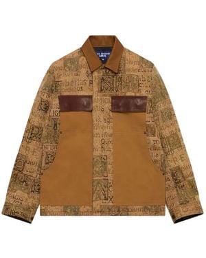 Junya Watanabe Panelled Print Jacket - Brown
