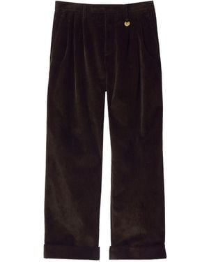 Burberry Darted Corduroy Pants - Blue
