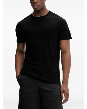 HELIOT EMIL Logo-Plaque T-Shirt - Black