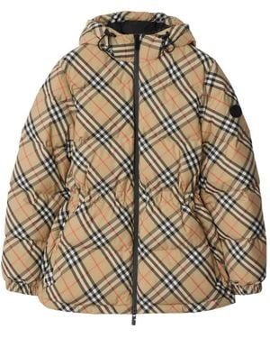 Burberry Check Zip Jacket - Natural