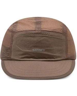 Satisfy Logo-Print Cap Hat - Brown