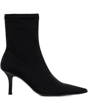 Patrizia Pepe 75Mm Minimal Shape Ankle Boots - Black